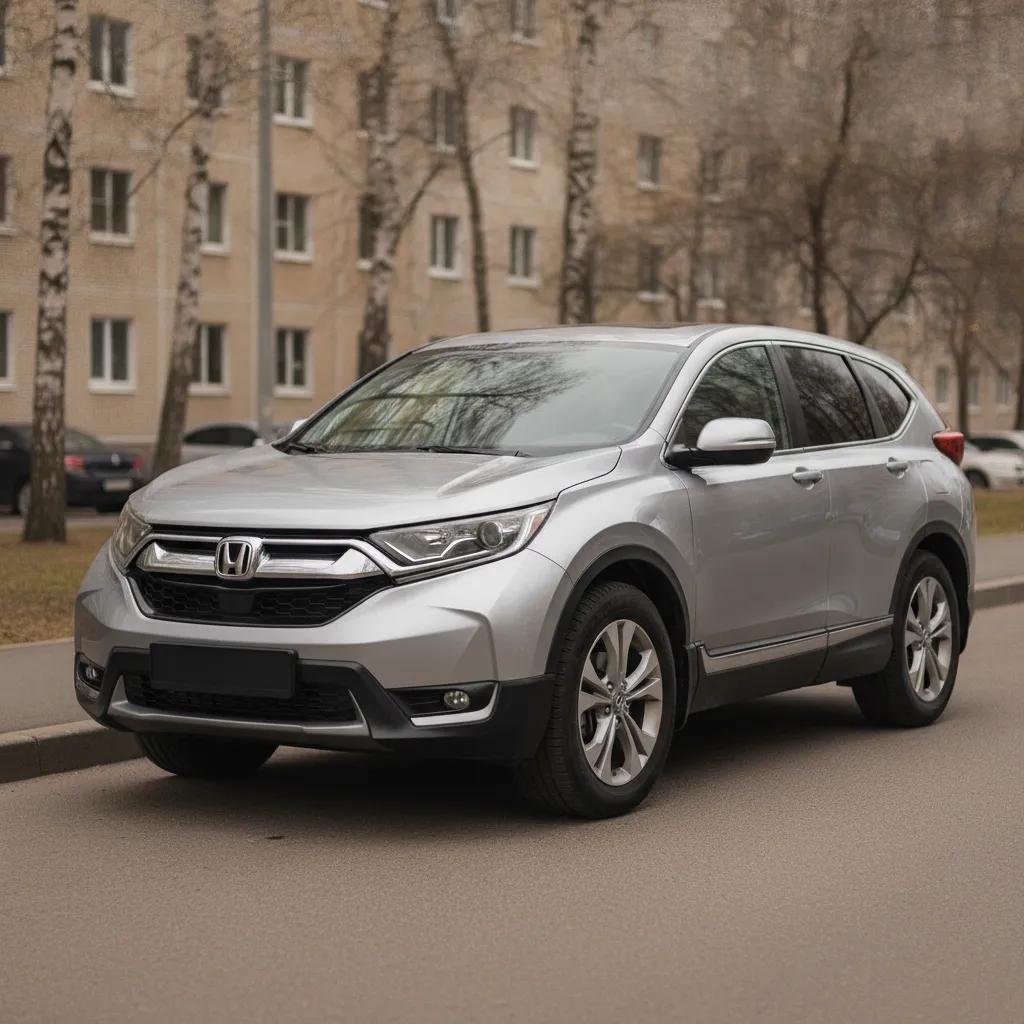 Автомобиль Honda на городской парковке