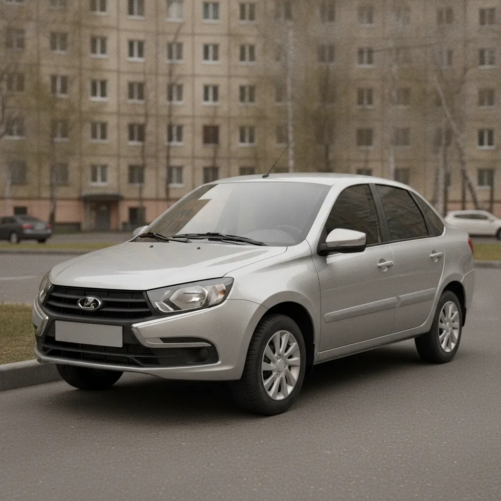 Автомобиль Lada (ВАЗ) на городской парковке