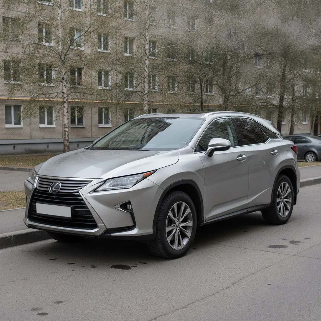Автомобиль Lexus на городской парковке