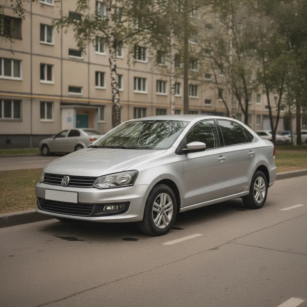 Автомобиль Volkswagen на городской парковке